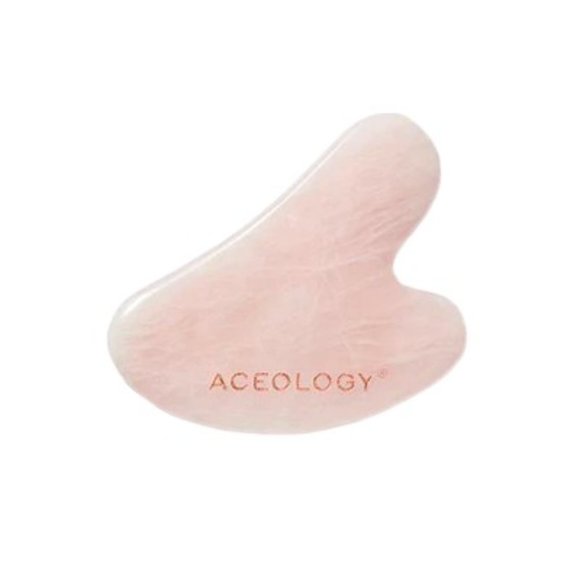 NIB - ACEOLOGY  Rose Quartz Gua Sha Facial Massager - Picture 2 of 3